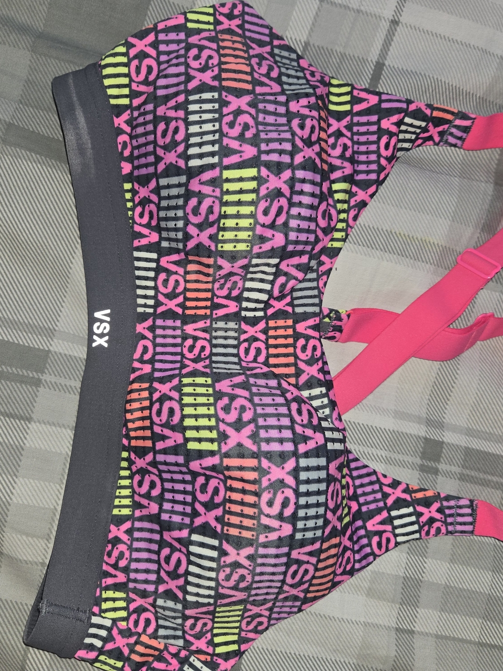 Victoria's Secret Neon VSX Logo Sports Bra - Black, Pink, Lime, Orange, Purple